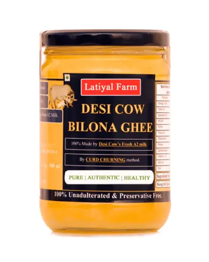 Pure A2 Desi Cow Bilona Ghee - 500ml